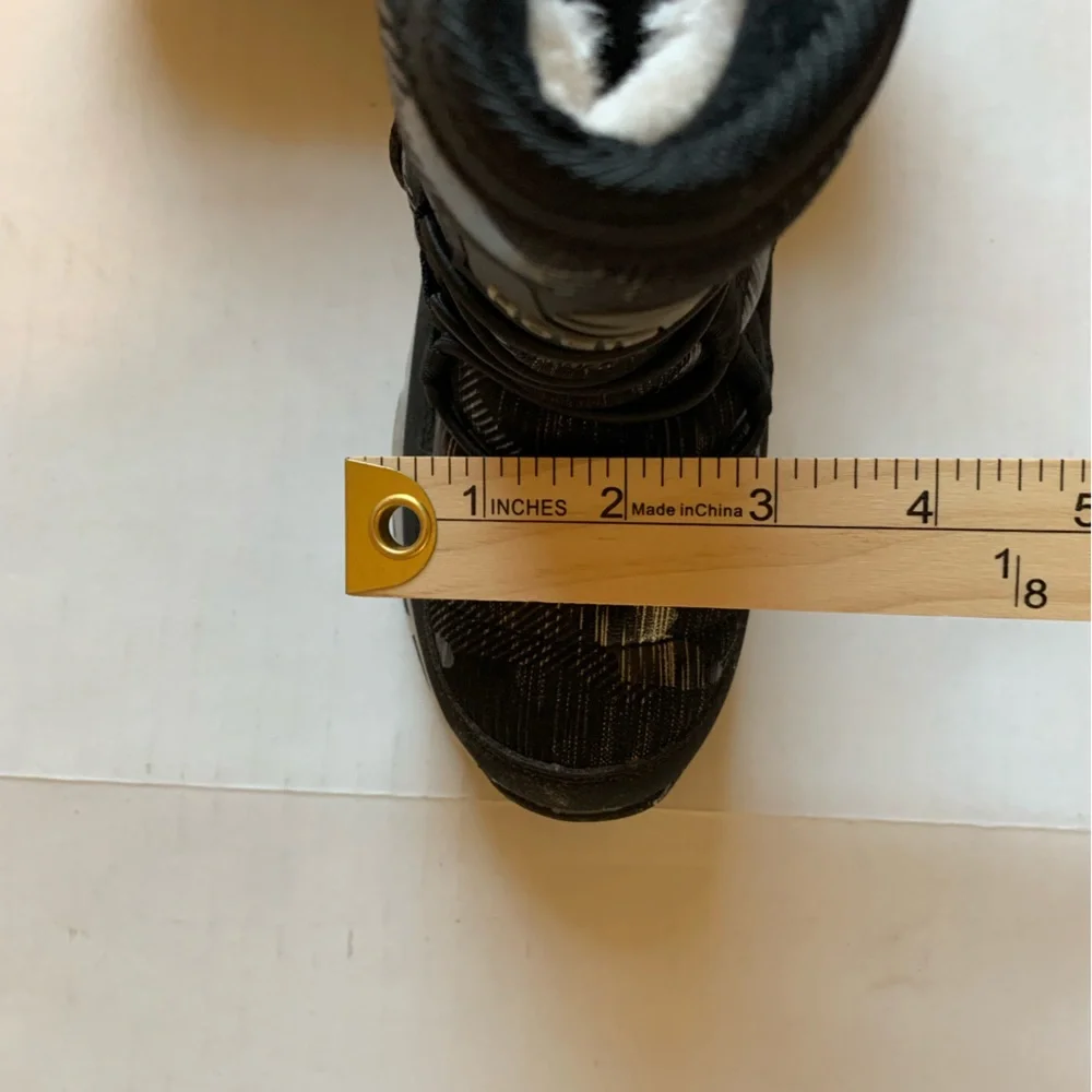Gubarun Hobibear Boy’s Waterproof Faux Fur Lined Black/Gray Snow Boots